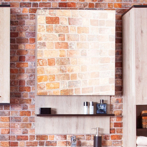 Зеркало-шкаф Бриклаер Карибы R 60 дуб кантри, венге