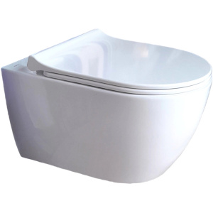 Унитаз подвесной с сиденьем микролифт Aquatek Поларис AQ0700-01 безободковый