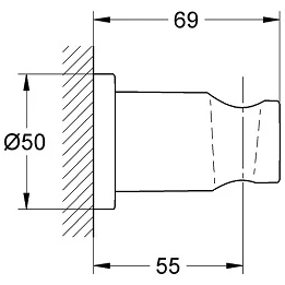 Держатель ручного душа Grohe Rainshower 27074GN0 золото