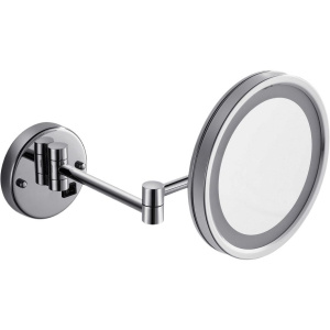 Косметическое зеркало Timo Saona 13074/00 с подсветкой, двухстороннее, телескопическое, поворотное, хром
