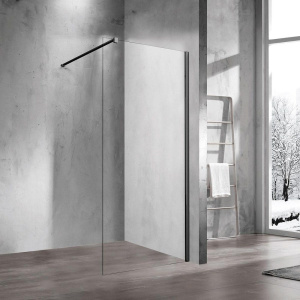Душевая перегородка Vincea Walk-in VSW-1H600CLB 60 см, профиль матовый черный, стекло прозрачное