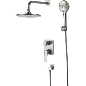 Душевой комплект Lemark Bronx LM3729GM С ВНУТРЕННЕЙ ЧАСТЬЮ, графит