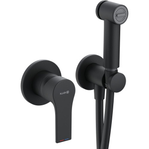 Гигиенический душ Kludi Zenta SL 489983965 со смесителем, С ВНУТРЕННЕЙ ЧАСТЬЮ, черный матовый