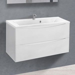 Тумба с раковиной Vincea Mia 90 белая глянцевая Тумба с раковиной Vincea Mia 90 белая глянцевая