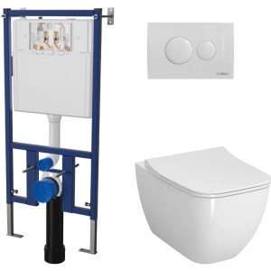 Комплект Унитаз подвесной VitrA Shift 7742B003-0075 белый глянцевый + Крышка DIWO Шифт 0405 с микролифтом + Инсталляция + Кнопка 7310 белая Комплект Унитаз подвесной VitrA Shift 7742B003-0075 белый глянцевый + Крышка DIWO Шифт 0405 с микролифтом + Инсталляция + Кнопка 7310 белая