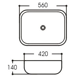 Раковина накладная Aquatek 42 AQ5526-00 белая