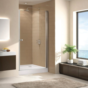 Душевая дверь в нишу Cezares Eco ECO-O-B-1-90-C-Cr стекло прозрачное