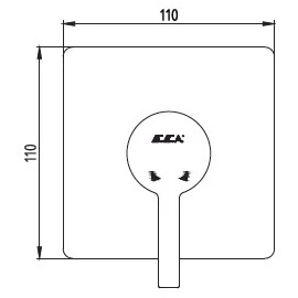 Смеситель для душа E.C.A. Mina 102167104HEX-K