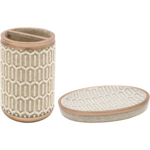 Набор Ridder Laila Стакан Ridder Laila 2159209 бежевый + Мыльница Ridder Laila 2159309 бежевая