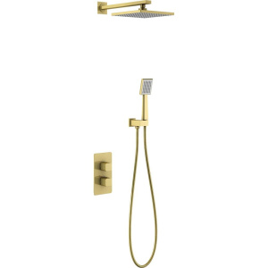 Душевой комплект Timo Petruma SX-5059/17SM С ВНУТРЕННЕЙ ЧАСТЬЮ, с термостатом, золото