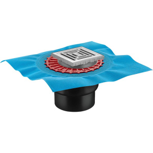 Душевой трап Berges Zentrum Uno 090471, 10x10 см, матовый хром