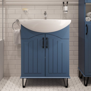 Тумба с раковиной DIWO Сочи 65, синяя Тумба с раковиной DIWO Сочи 65, синяя