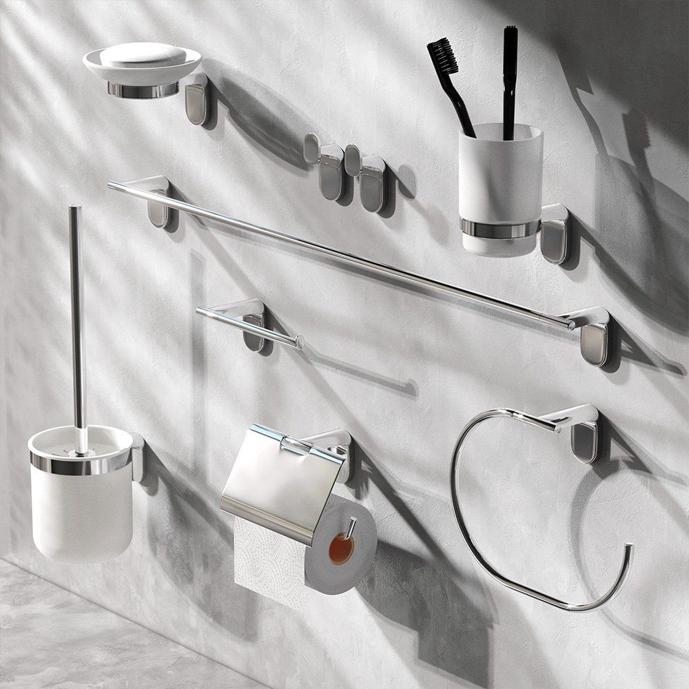 Купить Держатель туалетной бумаги AM.PM Joy A84341400 с крышкой, хром в Москве с доставкой Держатель туалетной бумаги AM.PM Joy A84341400 с крышкой, хром