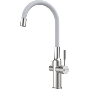 Смеситель для кухни Lemark Expert LM5083S-White сталь, белый