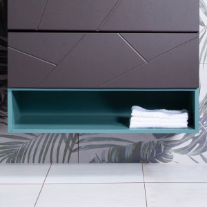 Полка Бриклаер Кристалл 80 под тумбу, муссон Полка Бриклаер Кристалл 80 под тумбу, муссон