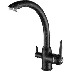 Смеситель для кухни Fashun A4399-7 с краном для питьевой воды, черный