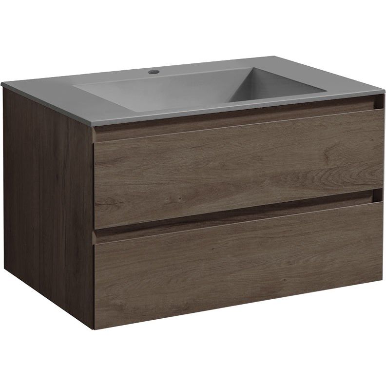 Купить Мебель для ванной Vincea Luka 80 2 ящика, темный дуб в Москве с доставкой Мебель для ванной Vincea Luka 80 2 ящика, темный дуб