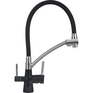 Смеситель для кухни Wisent W4855-25-2 оникс, черный