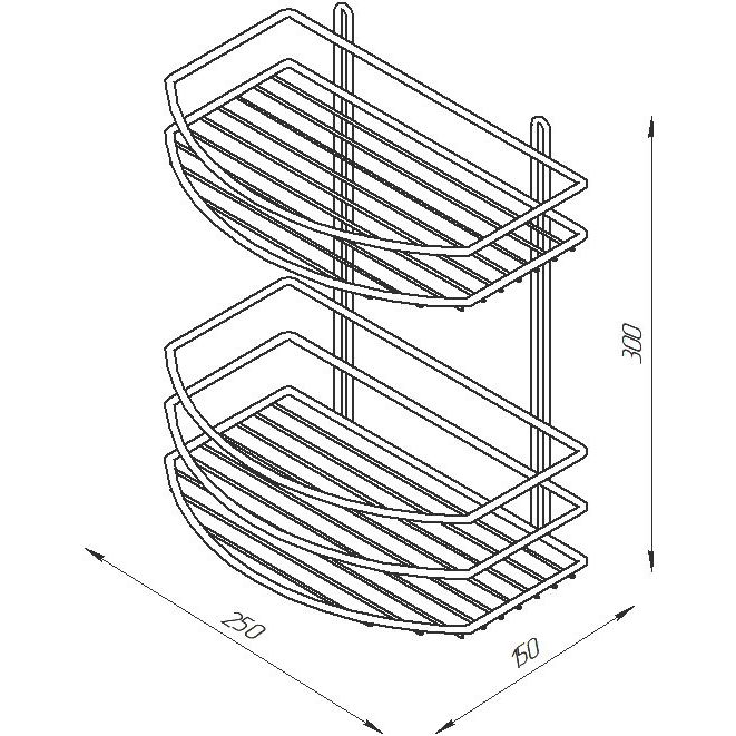Купить Полка DIWO Смоленск П16077 хром в Москве с доставкой Полка DIWO Смоленск П16077 хром