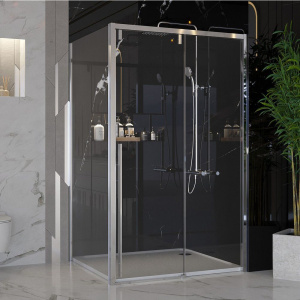 Душевой уголок Ambassador Intense 110021102IX-100IX 130х100 см, профиль хром