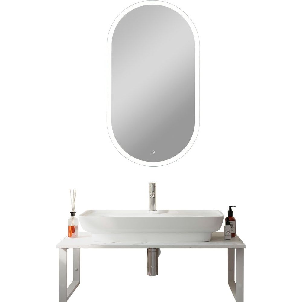 Купить Мебель для ванной DIWO Элиста 100 белый мрамор, с раковиной Углич 0117 в Москве с доставкой Мебель для ванной DIWO Элиста 100 белый мрамор, с раковиной Углич 0117