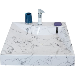 Раковина Stella Polar Турин 60, белый мрамор, с кронштейнами Раковина Stella Polar Турин 60, белый мрамор, с кронштейнами