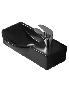 Раковина подвесная матовая черная 400х220х120 WeltWasser AISBACH 7940 MT-BL R (10000008689)