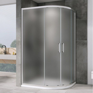 Душевой уголок Abber Schwarzer Diamant AG01128M 120x80, профиль хром матовый, стекло матовое Душевой уголок Abber Schwarzer Diamant AG01128M 120x80, профиль хром матовый, стекло матовое