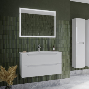 Мебель для ванной Sancos Norma 2.0 90 см белый глянец