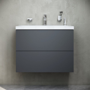 Тумба с раковиной AM.PM Gem 75 графит матовый, подвесная Тумба с раковиной AM.PM Gem 75 графит матовый, подвесная