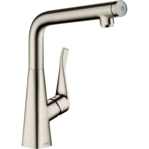 Смеситель для кухни Hansgrohe Metris Select M71 14785800 сталь Смеситель для кухни Hansgrohe Metris Select M71 14785800 сталь