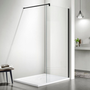 Душевая перегородка Акватек AQ WIW 12020BL 120x200 см, черный матовый профиль