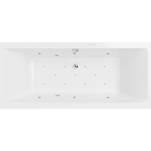 Акриловая ванна Excellent Pryzmat Slim WAEX.PRY17S.RELAX 170x75 см, с гидромассажем, с каркасом, со сливом-переливом