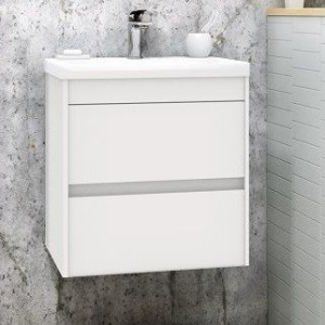 Тумба с раковиной Art&Max Family 50, подвесная, Bianco Lucido