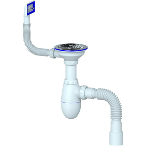 Сифон для мойки Unicorn В425 с прямоугольным переливом Сифон для мойки Unicorn В425 с прямоугольным переливом