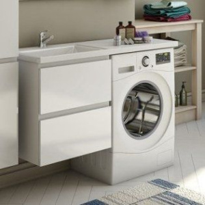 Тумба с раковиной Эстет Dallas Luxe 115 L подвесная, 2 ящика