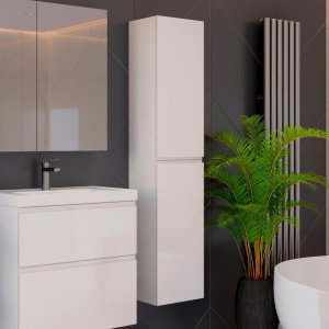 Шкаф-пенал Lemark Veon белый глянцевый