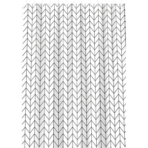 Штора для ванной Haiba HB75003 белая, с узором