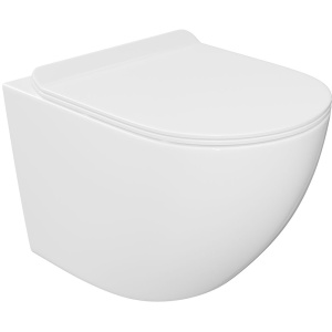 Унитаз подвесной BOND Oval F01-10 безободковый, с микролифтом, белый