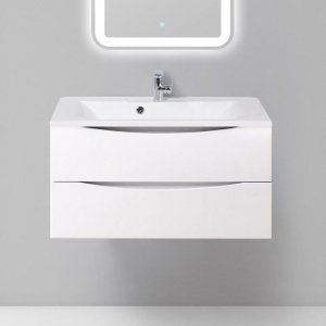 Тумба с раковиной BelBagno Marino 90 bianco lucido, подвесная Тумба с раковиной BelBagno Marino 90 bianco lucido, подвесная