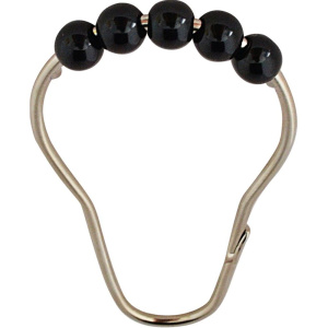 Крючки для шторы Ridder 49560 с чёрными шариками