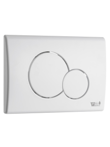 Кнопка белая нажимная для инсталляции Круглая WeltWasser MARBERG 507 RD GL-WT (10000010236)