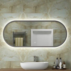 Зеркало Art&Max Bari 50x120, графит матовый