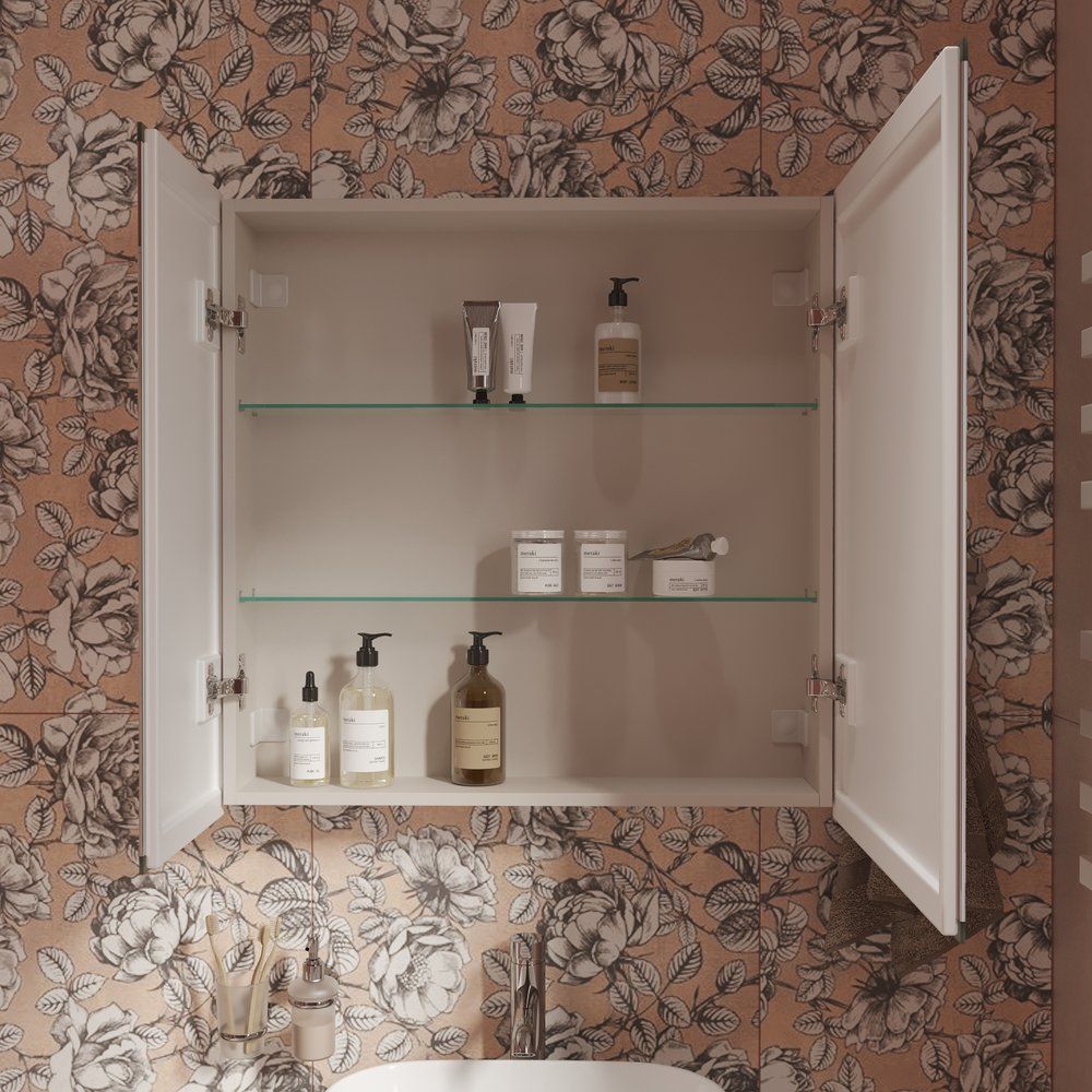 Купить Мебель для ванной STWORKI Копенгаген 80 белая со светлой столешницей, с раковиной Moduo 50 Square в Москве с доставкой Мебель для ванной STWORKI Копенгаген 80 белая со светлой столешницей, с раковиной Moduo 50 Square