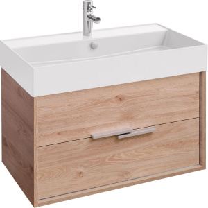 Тумба с раковиной Jacob Delafon Vivienne 80 дуб давос, раковина белая