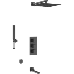 Душевой комплект D&K Bayern.Liszt DA2515605A04 С ВНУТРЕННЕЙ ЧАСТЬЮ, черный