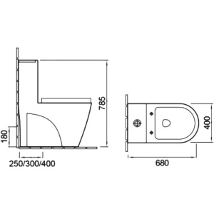 Унитаз-моноблок SantiLine SL-5012 с микролифтом