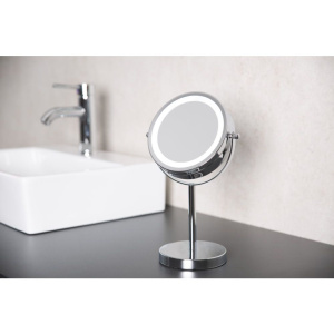 Косметическое зеркало Ridder Daisy О3111000 с подсветкой, двухстороннее, поворотное, хром