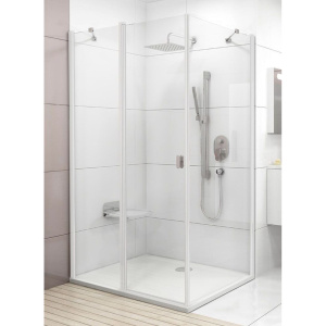 Купить Душевой уголок Ravak Chrome CRV2-110+CPS-100 Transparent, профиль белый в Москве с доставкой Душевой уголок Ravak Chrome CRV2-110+CPS-100 Transparent, профиль белый