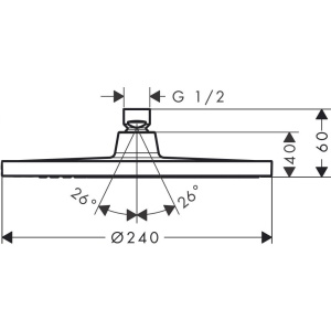 Купить Верхний душ Hansgrohe Crometta S 240 1jet 26723000 в Москве с доставкой Верхний душ Hansgrohe Crometta S 240 1jet 26723000